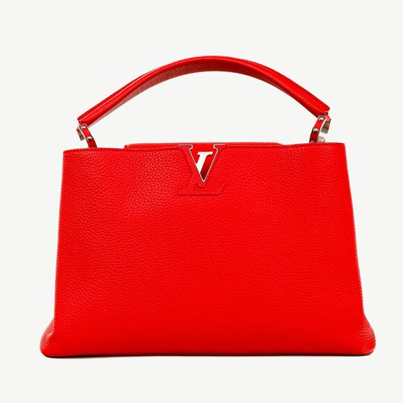 Louis Vuitton Capucines MM Rubis Taurillon Leather Satchel - Picture 1 of 15